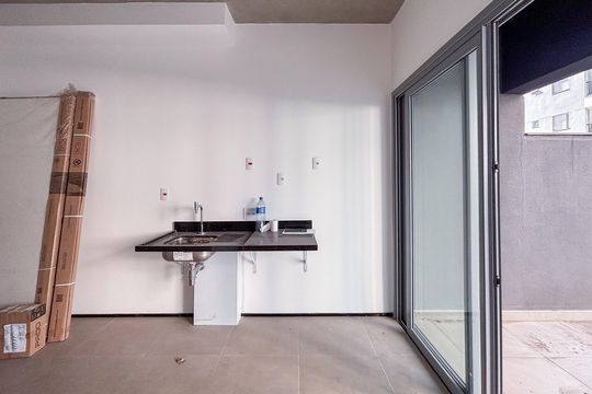 Cozinha de kitnet/studio à venda com 1 quarto, 47m² em Jardim Paulista, São Paulo