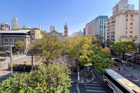 Varanda de kitnet/studio à venda com 1 quarto, 20m² em Jardim Paulista, São Paulo