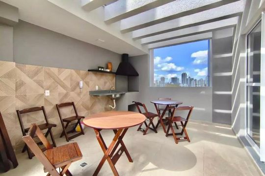 Área comum - Churrasqueira de kitnet/studio à venda com 1 quarto, 20m² em Chácara Inglesa, São Paulo