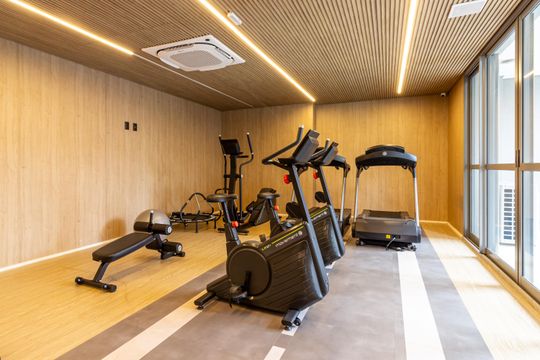 Área comum de kitnet/studio para alugar com 1 quarto, 25m² em Jardim das Acacias, São Paulo
