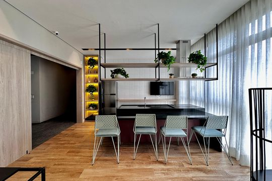 Área comum de apartamento à venda com 1 quarto, 27m² em Campo Belo, São Paulo