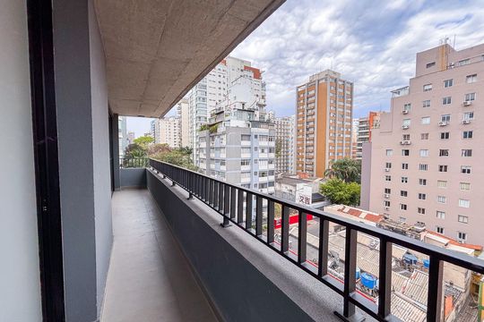 Varanda de apartamento à venda com 1 quarto, 29m² em Cerqueira César, São Paulo