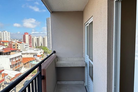 Varanda da Sala de apartamento à venda com 2 quartos, 49m² em Parque das Nações, Santo André