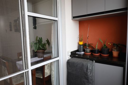 Varanda da Sala de apartamento à venda com 3 quartos, 70m² em Jardim Prudência, São Paulo
