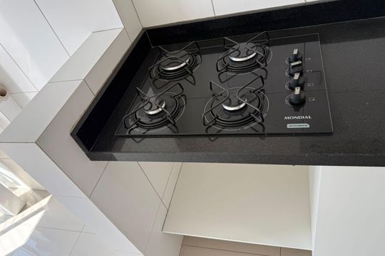 Cozinha de apartamento para alugar com 2 quartos, 100m² em Vila Matias, Santos