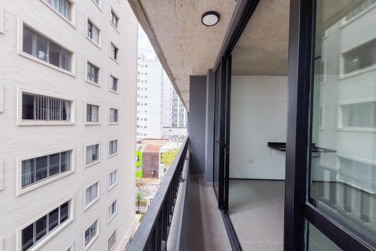 Varanda de apartamento à venda com 1 quarto, 29m² em Cerqueira César, São Paulo