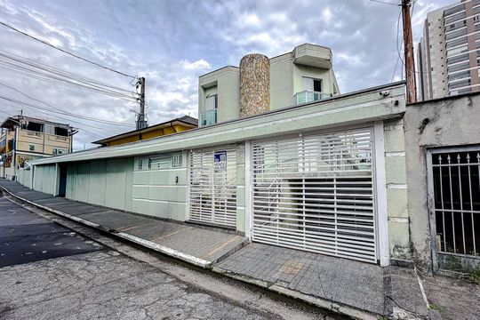 Fachada - Plaquinha de casa de condomínio para alugar com 3 quartos, 135m² em Chácara Mafalda, São Paulo