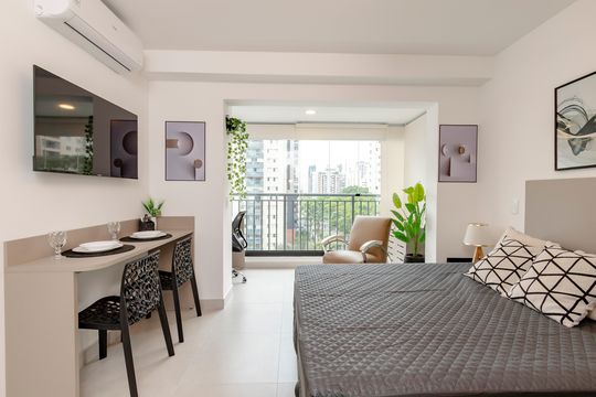 Apartamento para alugar com 1 quarto, 27m² em Cidade Monções, São Paulo