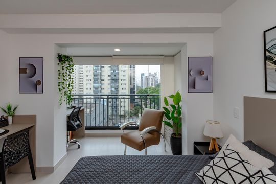 Varanda de apartamento para alugar com 1 quarto, 27m² em Cidade Monções, São Paulo