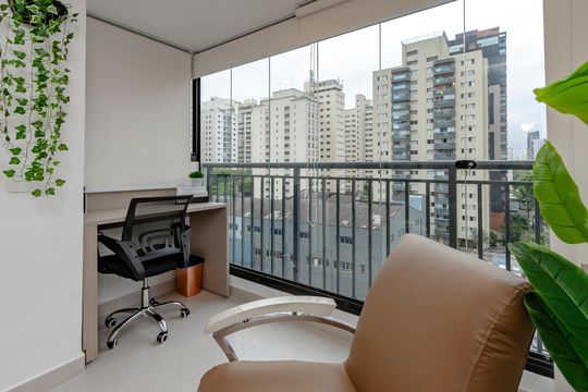 Varanda de apartamento para alugar com 1 quarto, 27m² em Cidade Monções, São Paulo