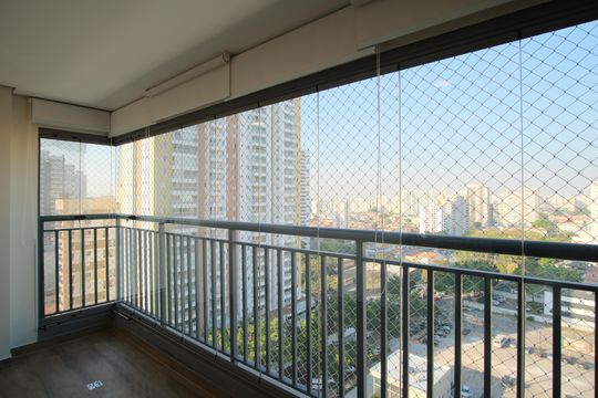 Varanda da Sala de apartamento para alugar com 3 quartos, 81m² em Vila Zilda, São Paulo