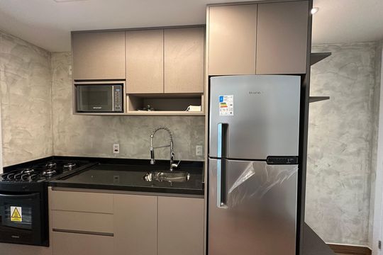 Cozinha de apartamento à venda com 1 quarto, 41m² em Barra Funda, São Paulo