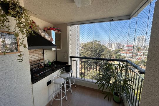 Varanda da Sala de apartamento para alugar com 3 quartos, 81m² em Vila Amélia, São Paulo