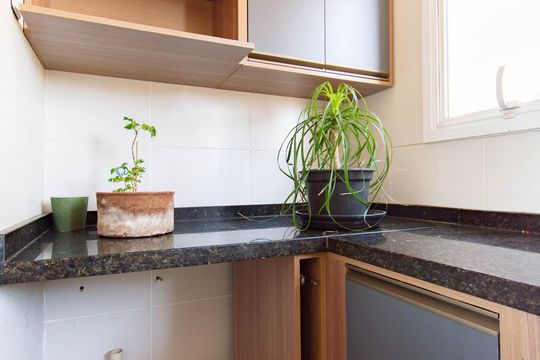 Cozinha de apartamento à venda com 2 quartos, 49m² em Olaria, Canoas