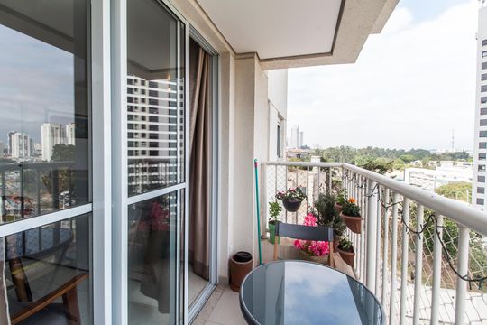 Varanda da Sala de apartamento à venda com 1 quarto, 52m² em Vila Nilva, Barueri