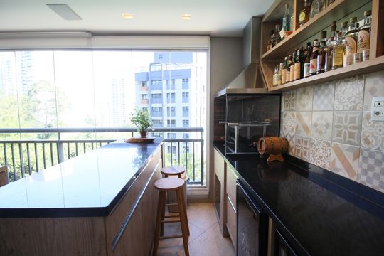 Varanda gourmet de apartamento à venda com 3 quartos, 122m² em Vila Andrade, São Paulo