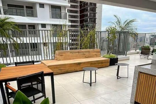 Terraço - área comum de kitnet/studio à venda com 1 quarto, 23m² em Pompeia, São Paulo