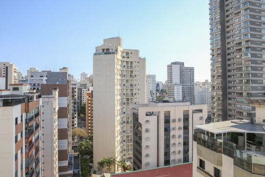 Vista da Sacada de kitnet/studio à venda com 1 quarto, 23m² em Pompeia, São Paulo