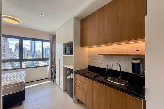 Cozinha de kitnet/studio à venda com 0 quarto, 19m² em Santo Amaro, São Paulo