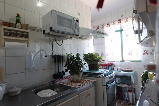 Cozinha de apartamento à venda com 2 quartos, 45m² em Jardim Santa Adelia, São Paulo
