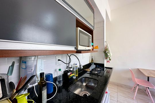 Cozinha de apartamento à venda com 1 quarto, 27m² em Centro, Rio de Janeiro