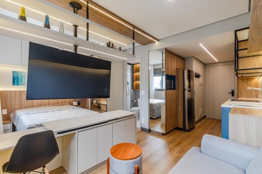 Studio de kitnet/studio para alugar com 1 quarto, 28m² em Pinheiros, São Paulo