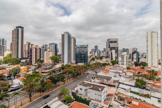 Vista de kitnet/studio para alugar com 1 quarto, 28m² em Pinheiros, São Paulo