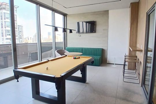 Área comum de kitnet/studio à venda com 1 quarto, 22m² em Santo Amaro, São Paulo