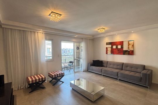 Sala de apartamento à venda com 2 quartos, 97m² em Vila Bastos, Santo André