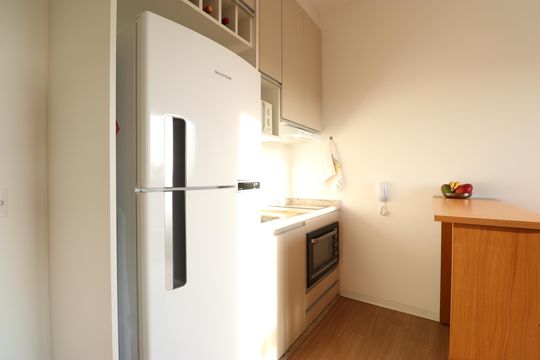 Cozinha de apartamento à venda com 1 quarto, 28m² em Água Branca, São Paulo