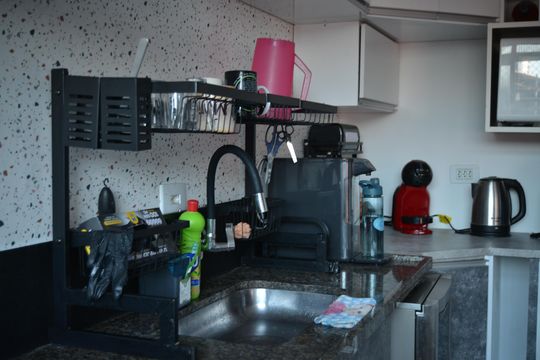 Cozinha de apartamento à venda com 2 quartos, 65m² em Campestre, Santo André