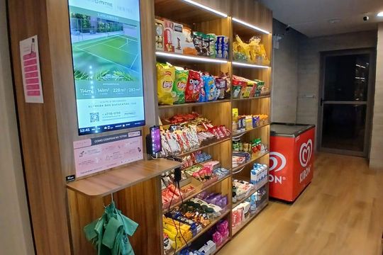 Área comum de kitnet/studio para alugar com 1 quarto, 21m² em Santo Amaro, São Paulo