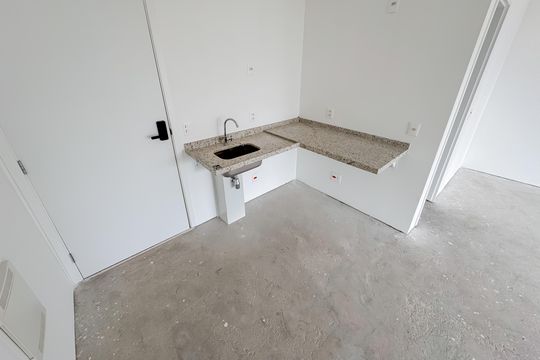 Cozinha de apartamento à venda com 1 quarto, 38m² em Paraíso, São Paulo