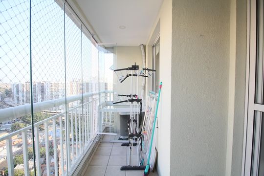 Varanda da Sala de apartamento para alugar com 2 quartos, 69m² em Vila Andrade, São Paulo