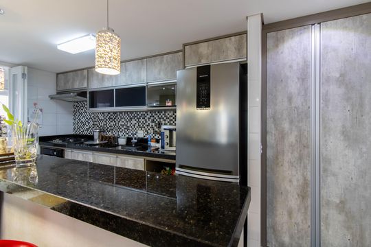 Cozinha de apartamento à venda com 3 quartos, 96m² em Jardim Flor da Montanha, Guarulhos