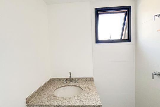 Banheiro Social de apartamento à venda com 1 quarto, 22m² em Perdizes, São Paulo