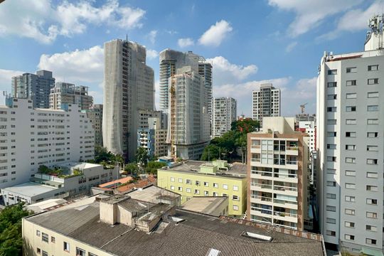 Vista da Varanda de kitnet/studio para alugar com 1 quarto, 31m² em Cerqueira César, São Paulo