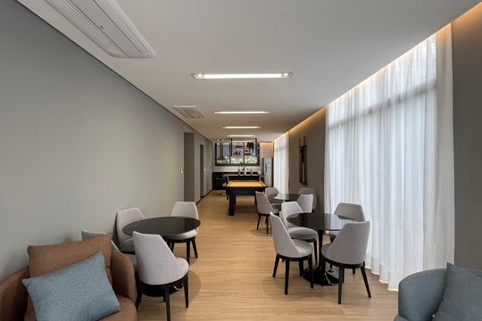 Área comum de kitnet/studio para alugar com 1 quarto, 31m² em Cerqueira César, São Paulo