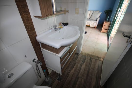 Banheiro da Suíte 1 de casa para alugar com 1 quarto, 400m² em Jardim Abatia, Sorocaba