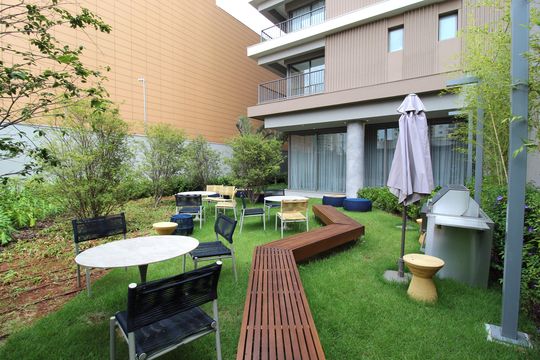 Área Comum - Área Verde de kitnet/studio para alugar com 1 quarto, 40m² em Indianópolis, São Paulo