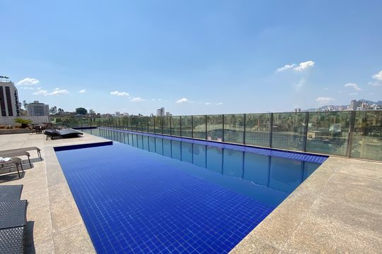 Área comum - Piscina de apartamento à venda com 1 quarto, 51m² em Luxemburgo, Belo Horizonte