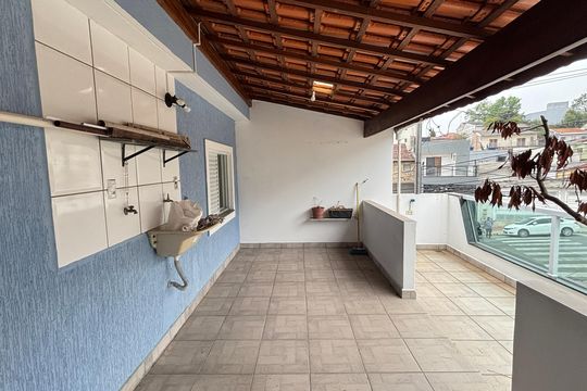 Varanda da Suíte 1 de casa à venda com 2 quartos, 100m² em Vila Pires, Santo André
