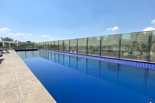 Área comum - Piscina de kitnet/studio à venda com 2 quartos, 62m² em Luxemburgo, Belo Horizonte