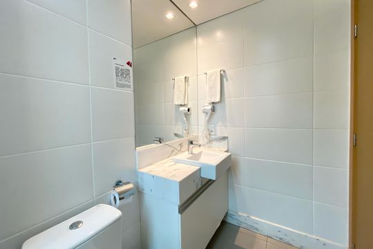 Banheiro da Suíte de apartamento à venda com 1 quarto, 63m² em Luxemburgo, Belo Horizonte