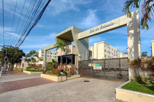 Fachada do condomínio de apartamento para alugar com 2 quartos, 48m² em Vila Lage, São Gonçalo