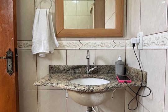 Banheiro da Suíte de casa à venda com 4 quartos, 246m² em Vila América, Santo André