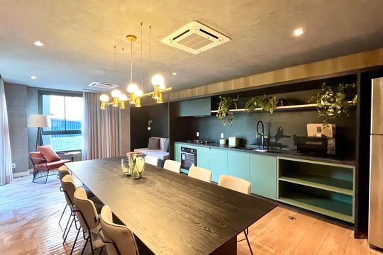 Espaço Gourmet de kitnet/studio à venda com 1 quarto, 48m² em Sumarezinho, São Paulo