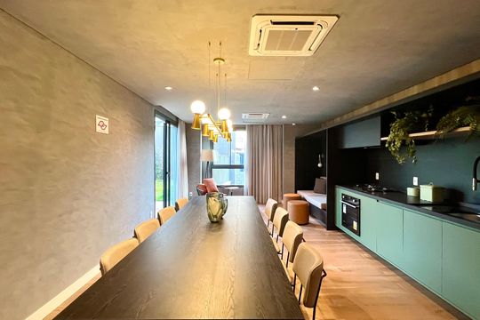 Espaço Gourmet de kitnet/studio à venda com 1 quarto, 32m² em Sumarezinho, São Paulo