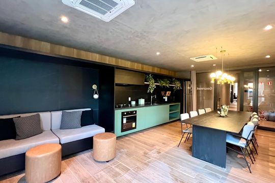 Área gourmet de kitnet/studio à venda com 1 quarto, 32m² em Sumarezinho, São Paulo