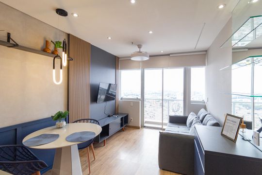 Sala de apartamento para alugar com 2 quartos, 52m² em Centro, Osasco